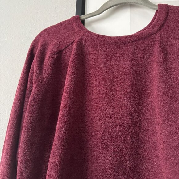 Honeydew | NWOT Maroon Cabernet Out of Office Sleep Sweatshirt Size Medium - Picture 4 of 9